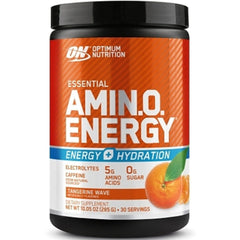 Optimum Nutrition (ON) Amino Energy Plus Electrolytes Powder - Pre Workout, Bcaas, Amino Acids, Keto Friendly, Anytime Energy Powder - Tangerine Wave, 285 G , 30 Servings