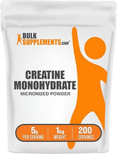 BULKSUPPLEMENTS.COM Creatine Monohydrate Powder - Micronized Creatine Monohydrate, Creatine Pre Workout, Creatine Powder - 5g (5000mg) per Serving, Unflavored & Gluten Free, 100g (3.5 oz)