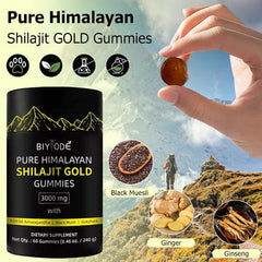 Shilajit Gummies Pure Shilajit Himalayan Rich Ashwagandha Gaulshura Fulvic Acid