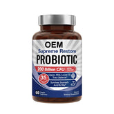 Probiotic for Men & Women, 200 Billion CFU 35 Strains, Prebiotics + Digestive Enzymes, Supreme Restore Probiotic Supplement, Upper, Mid, Lower GI Tract Balance, 60 Veggie Capsules, 1 Month